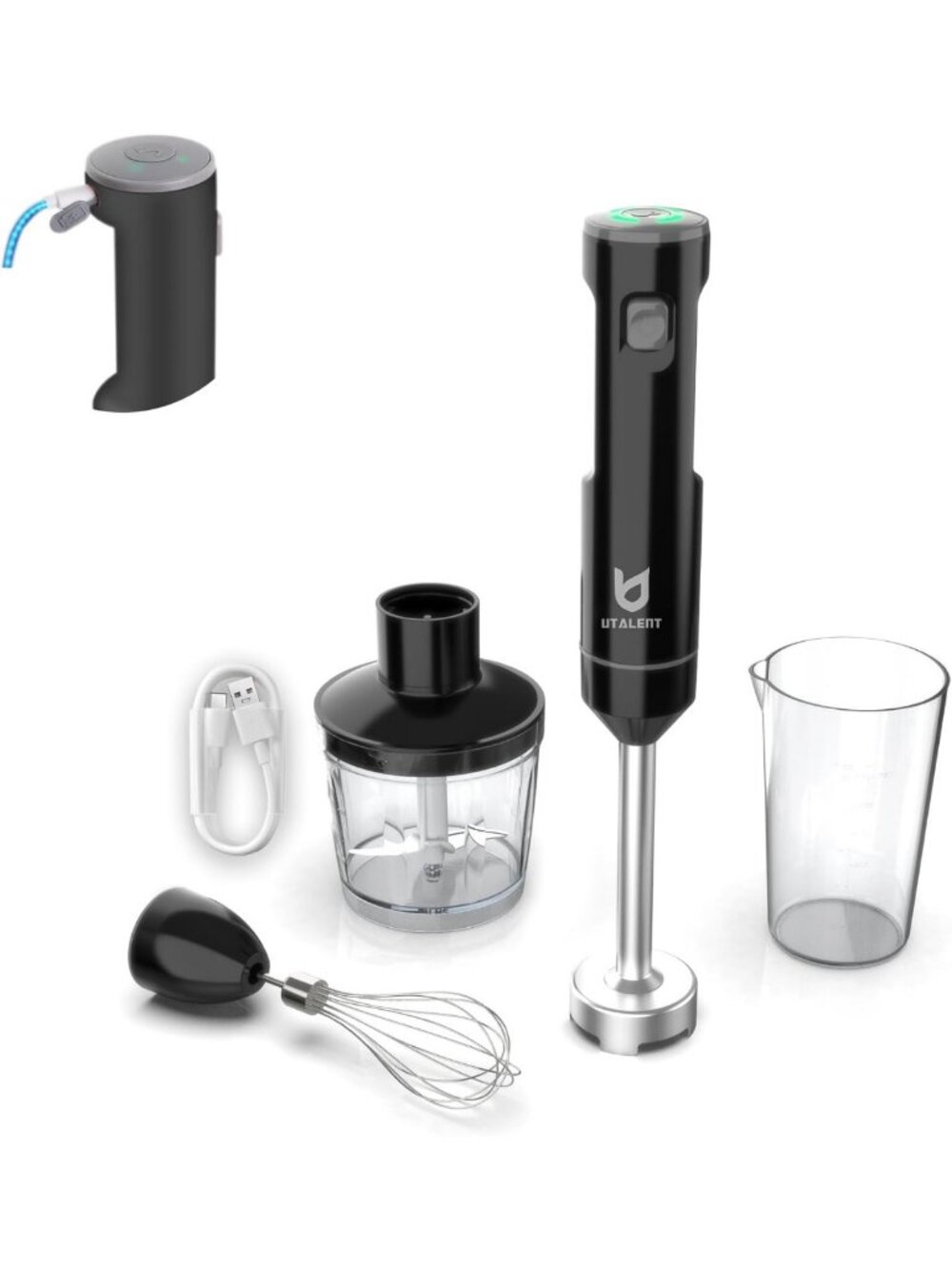 Versatile Cordless Hand Blender & Chopper for Smoothies, Soups, Baby Food